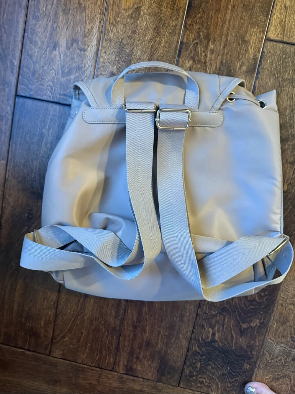 Year of Ours Light Beige Backpack with Front Pockets